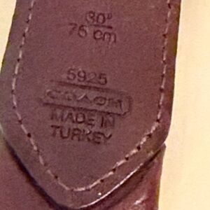 Coach Leather Belt men 30 inch